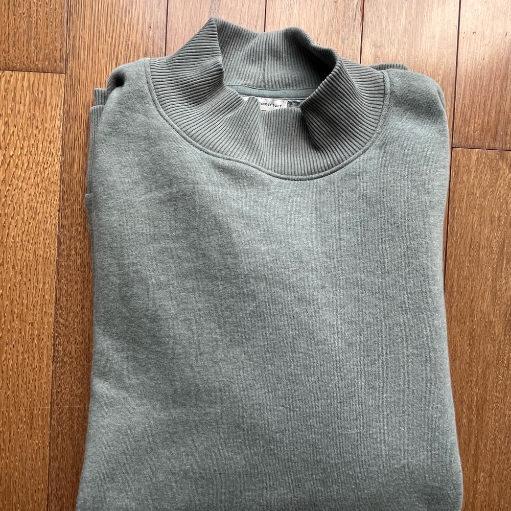 American Eagle Outfitters Womens Turtleneck Sweater- Sage Green